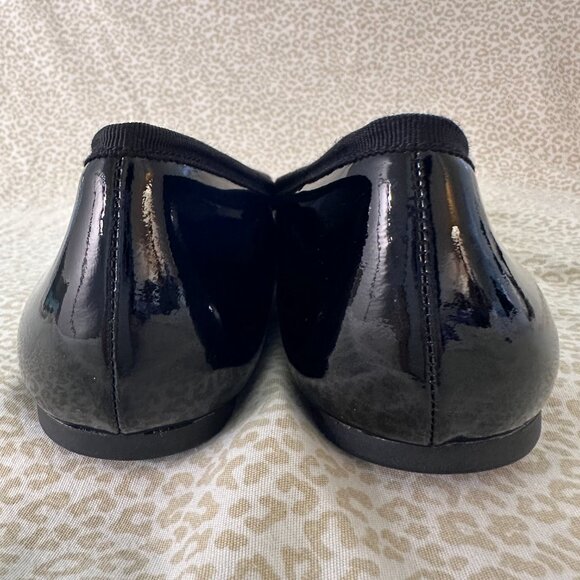 Coach NWOT Lara black patent leather ballet flats with bow - Picture 8 of 11